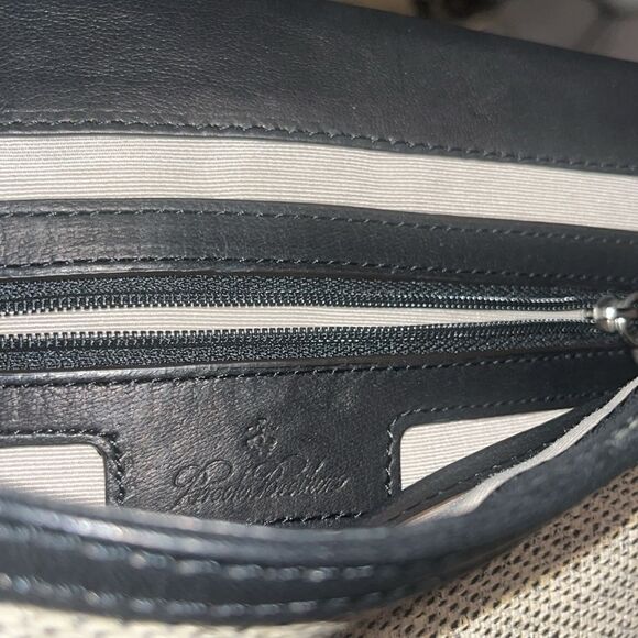 Vintage Brooks Brothers leather and fabric crossbody bag - Picture 9 of 10